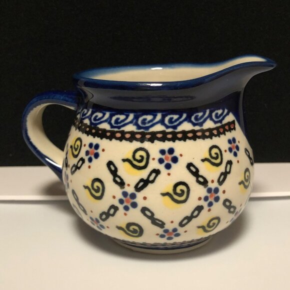 Polish Pottery Boleslawiec Stoneware  Confetti, Festive Garden, Sugar & Creamer - Picture 6 of 8